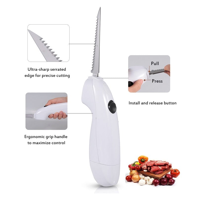 🔥LAST DAY 65% OFF🔥-Easy Cut Electric Cordless Knife For Meat Fruit Vegetable Kitchen Tool