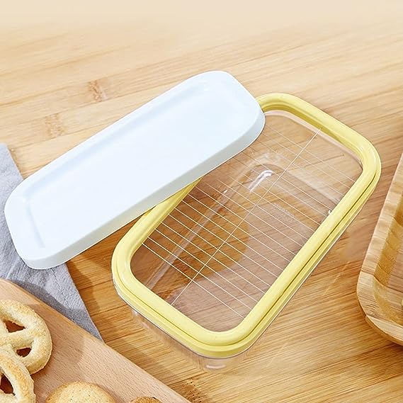 🧀Butter box with lid butter tray | cutting mesh, rectangular kitchen airtight storage crisper