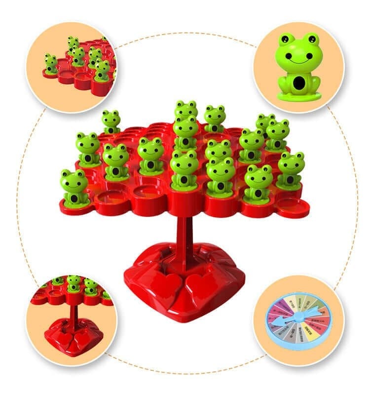 🔥Last Day Promotion 49% OFF🔥 Frog Balance Tree Double Play Parent-child Interactive Puzzle Toys