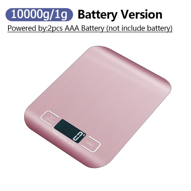5kg/10kg Rechargeable Kitchen Scale LCD Display Stainless Steel Electronic Scales Home Jewelry Food Snacks Weighing Baking Tools