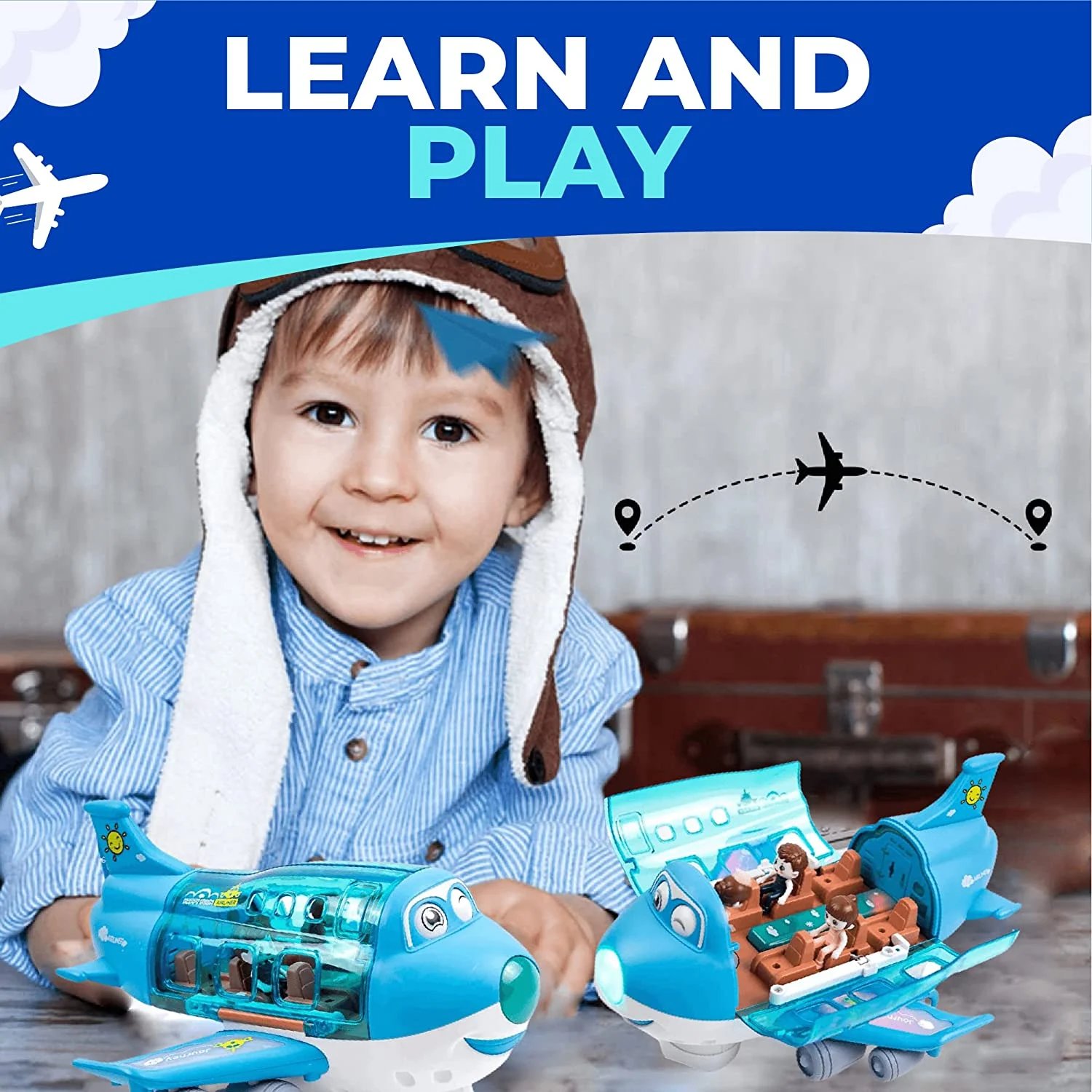 (🎁Children's Day Sale-47% OFF) 360° Rotating Electric Toy Plane ✈