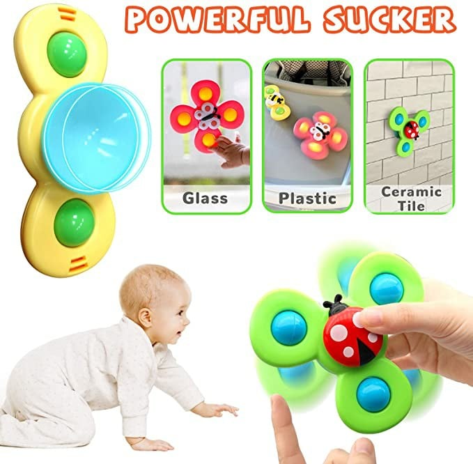(🔥Summer Hot Sale - 50% OFF NOW)Suction Cup Spinner Toys(3 Piece Set)-Buy 2 Free Shipping
