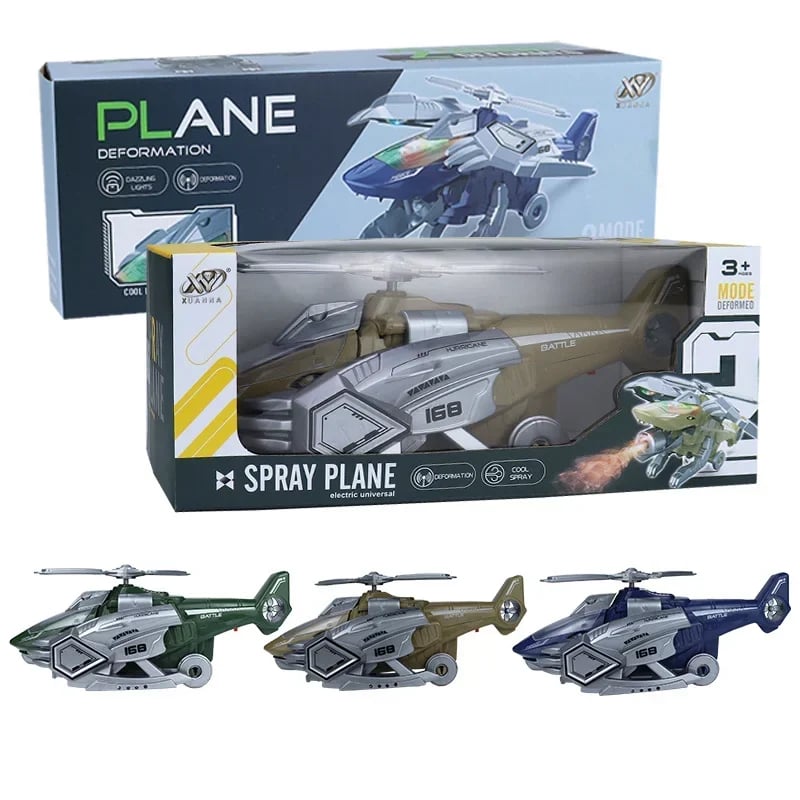 🔥HOT SALE - 49% OFF🔥LED Transforming Dinosaur Helicopter Toy
