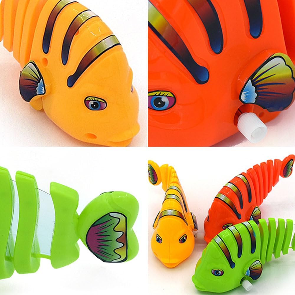 Set of 4 Wind-Up Rockfish Toys