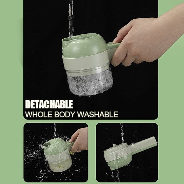 Best kitchen Tool💝 4 In 1 Handheld Electric Vegetable Cutter Set