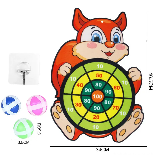 Child Educational Games Dart Board Baby Toy Stickey Ball Dart Indoor Sports Child Montessori Games for Children 3 to 7 Years