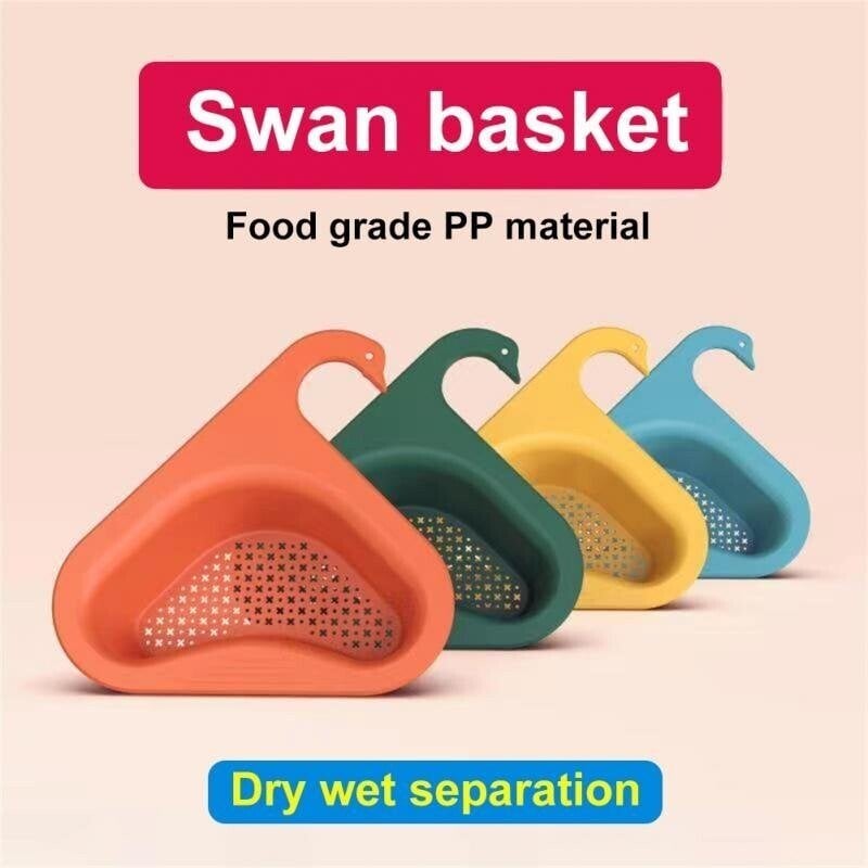 🔥Last Day Save 40% 0FF - Kitchen Sink Drain Basket Swan Drain Rack