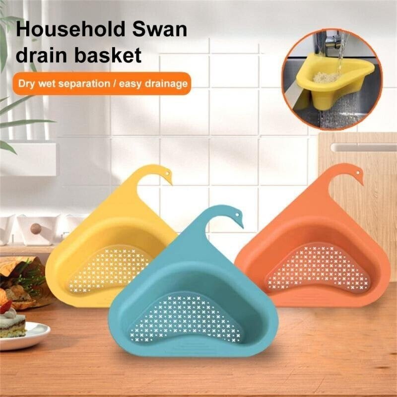 🔥Last Day Save 40% 0FF - Kitchen Sink Drain Basket Swan Drain Rack