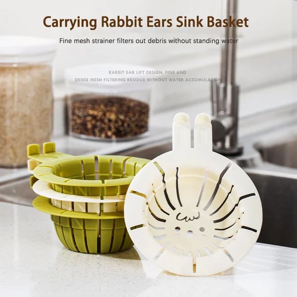 Kitchen Sink Washbasin Waste Filter-Rabbit Drainer Basket