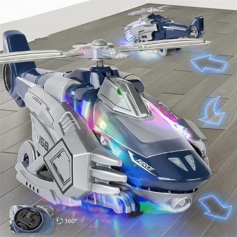 🔥HOT SALE - 49% OFF🔥LED Transforming Dinosaur Helicopter Toy